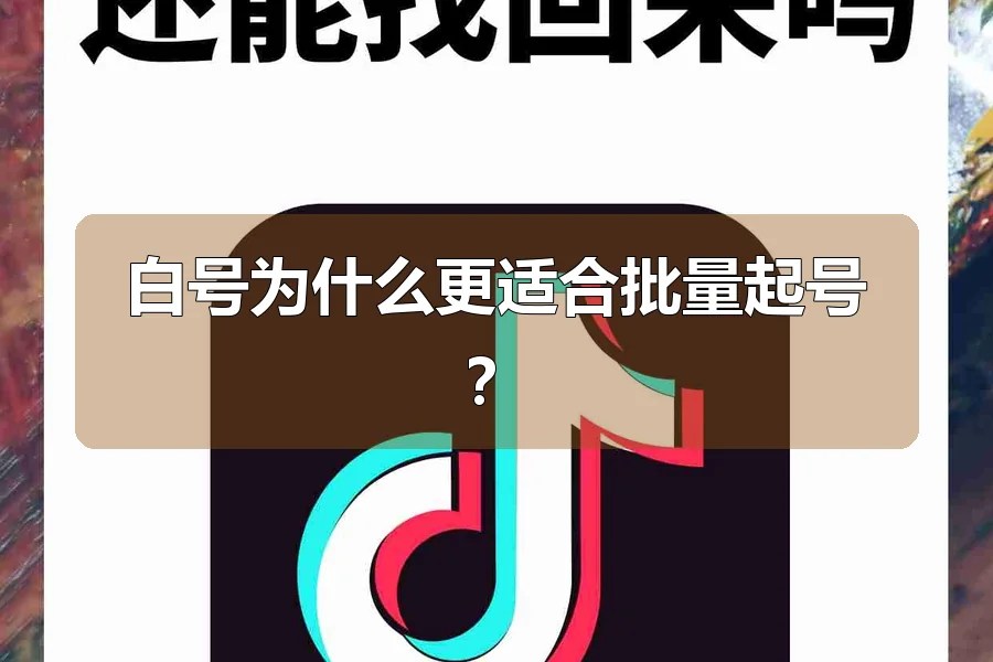 白号为什么更适合批量起号？