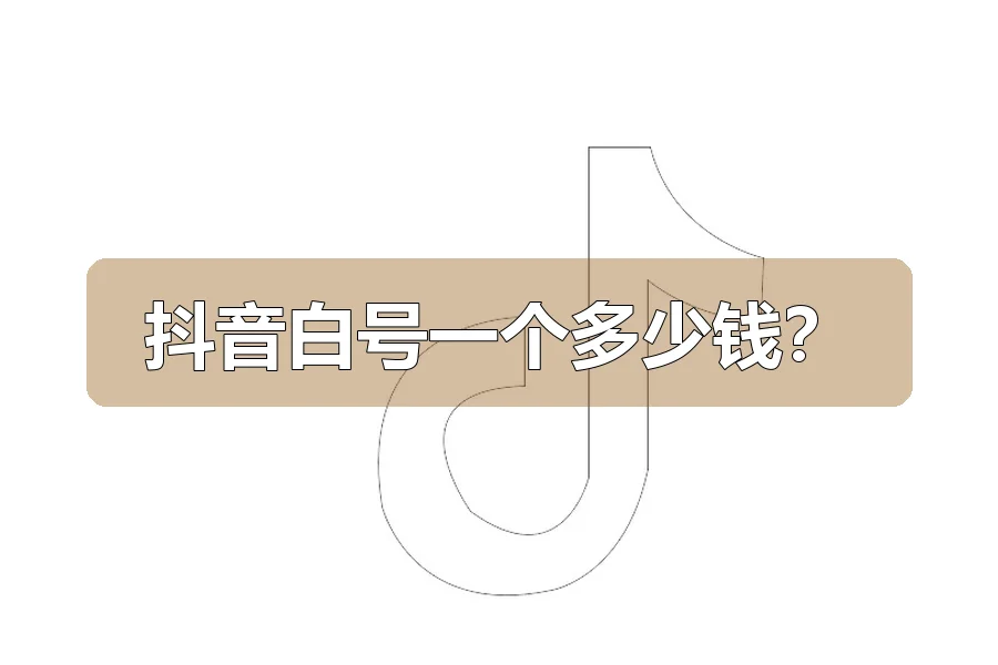 抖音白号一个多少钱？